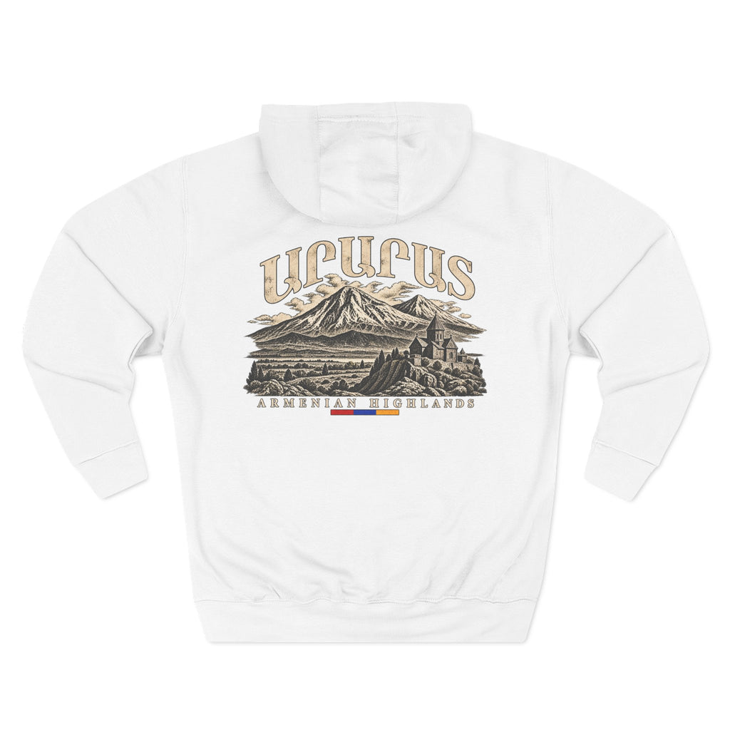 Armenian Highlands Mountain Hoodie — 'Urcus' Scenic Fleece Pullover
