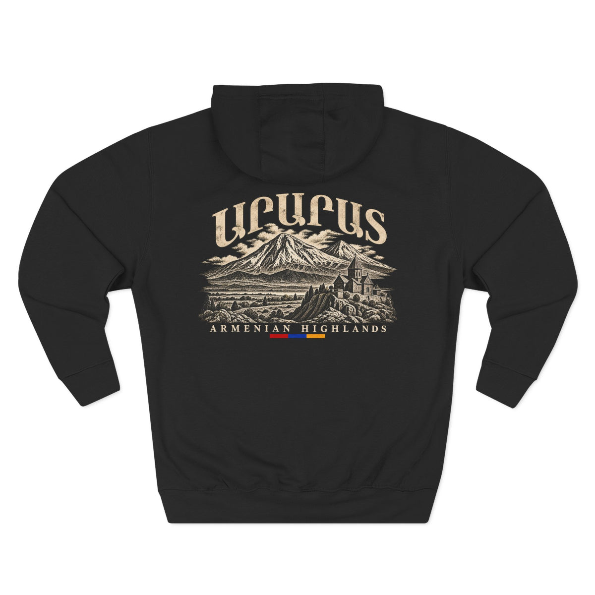Armenian Highlands Mountain Hoodie — 'Urcus' Scenic Fleece Pullover