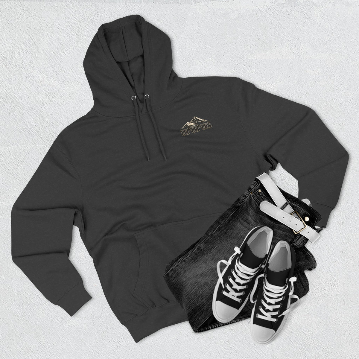 Armenian Highlands Mountain Hoodie — 'Urcus' Scenic Fleece Pullover