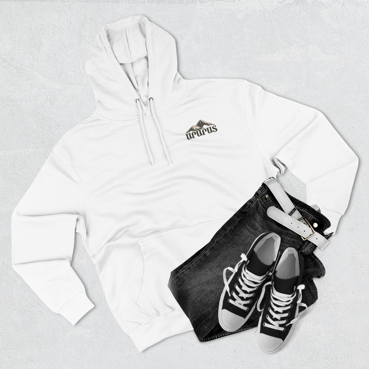 Armenian Highlands Mountain Hoodie — 'Urcus' Scenic Fleece Pullover