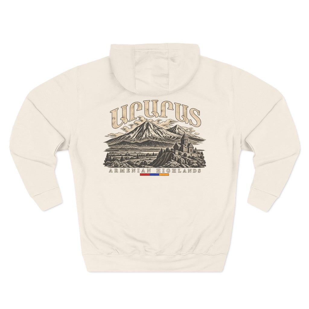 Armenian Highlands Mountain Hoodie — 'Urcus' Scenic Fleece Pullover