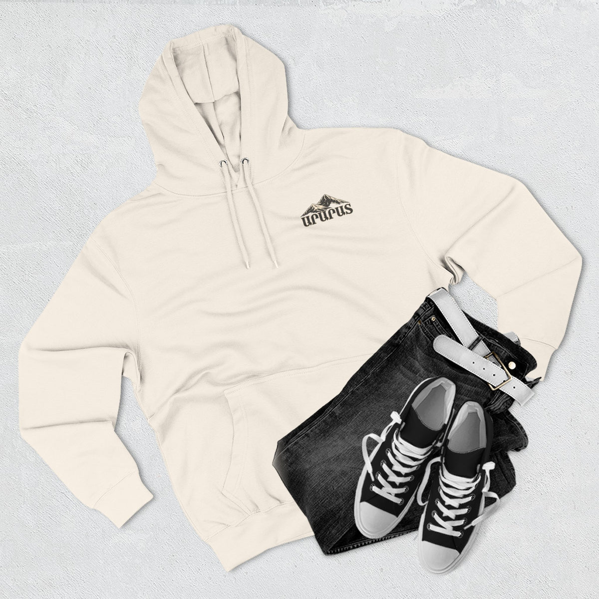 Armenian Highlands Mountain Hoodie — 'Urcus' Scenic Fleece Pullover